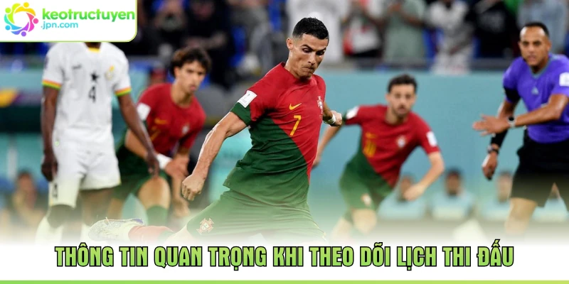 Thông tin quan trọng khi theo dõi lịch thi đấu